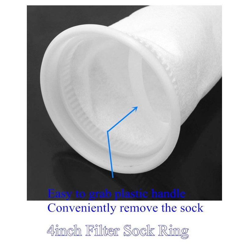 Honritone 4 Inch Ring by 15 Inch Long Filter Socks 1 Micron - Aquarium Sump Pond Felt Fabric Filter Bag - 3 Pack (1 Micron) - Image 2